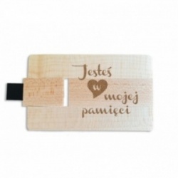 Drewniany pendrive z grawerem